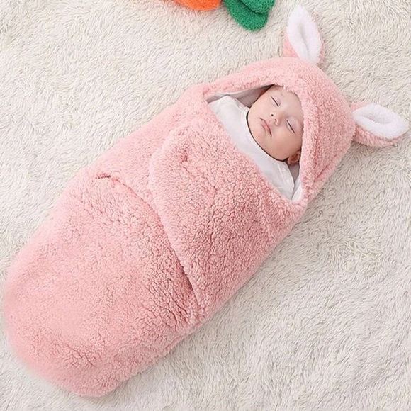 Rabbit Ear Detail Baby Receiving Blanket - Picture 1 of 1